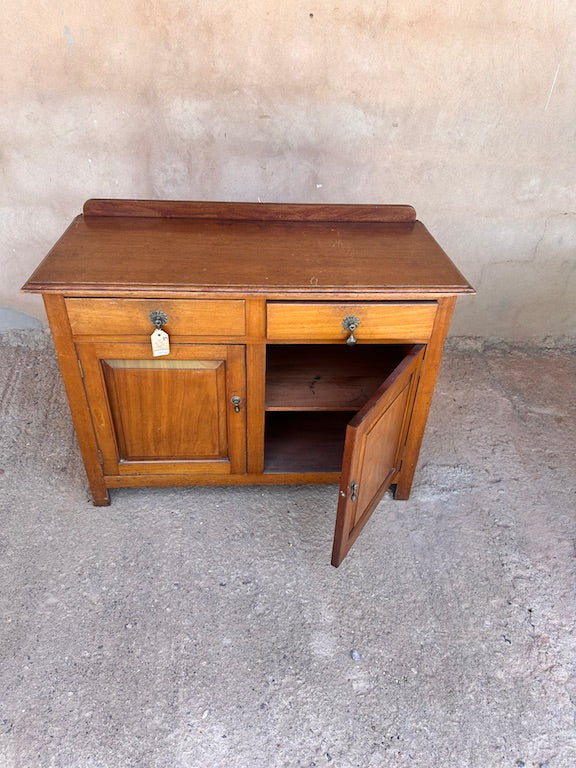 Buffet Ancien en Bois Clair – Meuble de Rangement Vintage avec 2 Tiroirs et 2 Portes